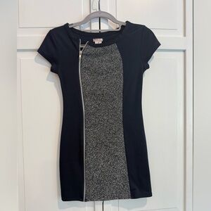 Sally Miller Navy Dress with Gray Panel